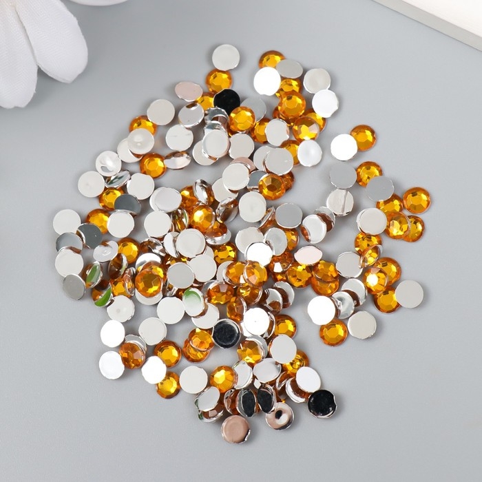 Декор для творчества в бутылочке Декор для творчества в бутылочке "Стразы. Ярко-жёлтый" набор 500 шт d=0,5 см 7х2х2 см