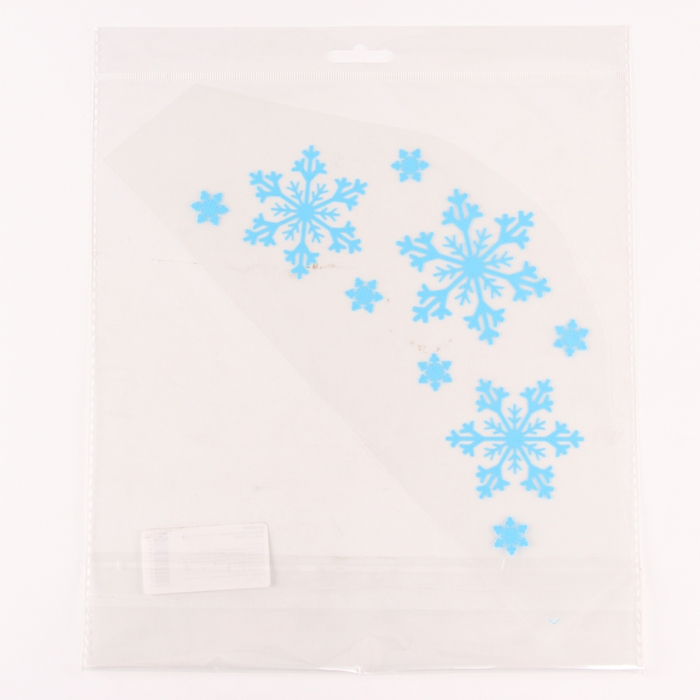 Термотрансфер на кокошник «Три снежинки», цвет синий с серебром Термотрансфер на кокошник «Три снежинки», цвет синий с серебром