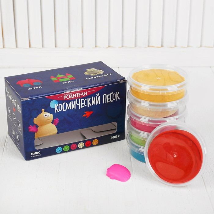 Космический песок, в наборе 6 шт. по 150 г, МИКС Космический песок, в наборе 6 шт. по 150 г, МИКС