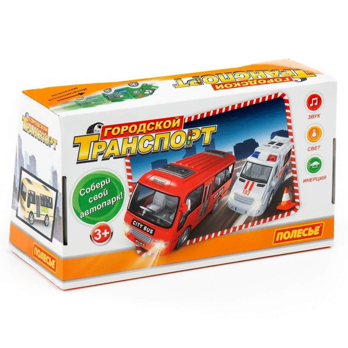 Автомобиль «Полиция» инерционный, со светом и звуком, МИКС Автомобиль «Полиция» инерционный, со светом и звуком, МИКС