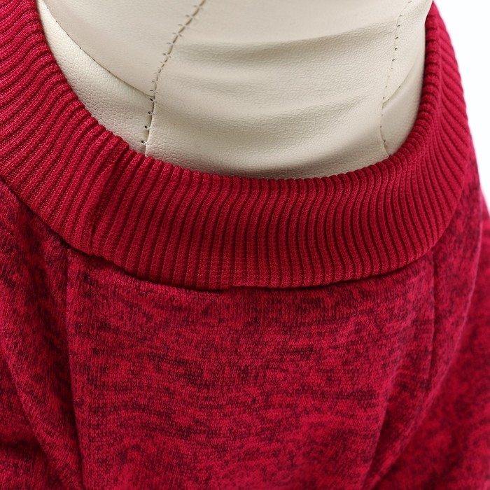 Свитер меланжевый, размер XS (ДС 14, ОШ 23, ОГ 22 см), красный Свитер меланжевый, размер XS (ДС 14, ОШ 23, ОГ 22 см), красный