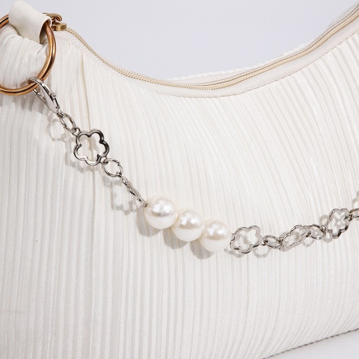 Сумка-багет на молнии, цвет белый Сумка-багет на молнии, цвет белый