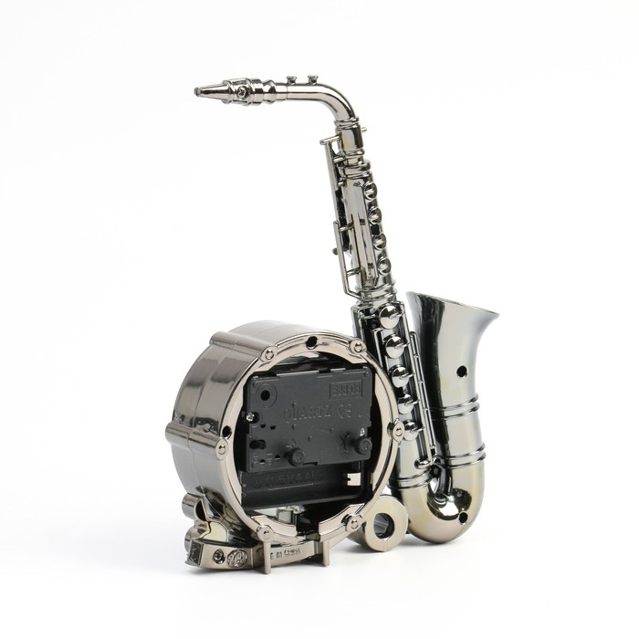 Часы - будильник настольные Часы - будильник настольные "Саксофон", дискретный ход, d-6.5 см, 18,5 x 15 см, АА