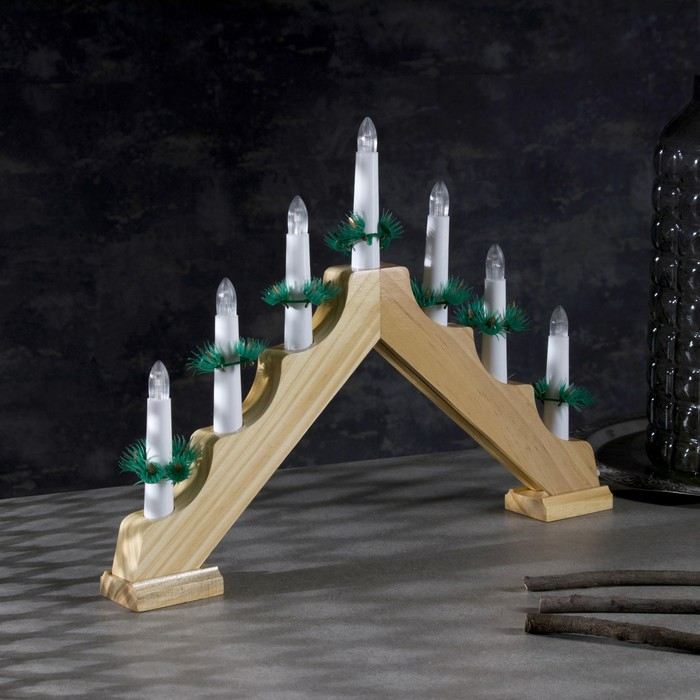 Светодиодная фигура «Рождественская горка» 39 × 29 × 4.5 см, дерево, 220 В, свечение тёплое белое Светодиодная фигура «Рождественская горка» 39 × 29 × 4.5 см, дерево, 220 В, свечение тёплое белое