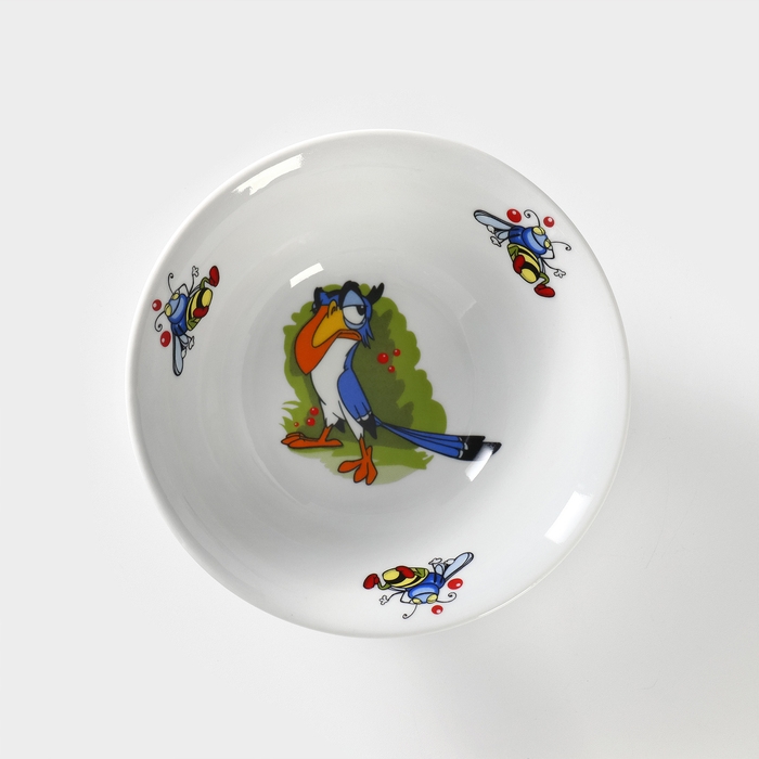 Салатник фарфоровый «Лесовичок», 360 мл, d=14,5 см, рисунок микс Салатник фарфоровый «Лесовичок», 360 мл, d=14,5 см, рисунок микс