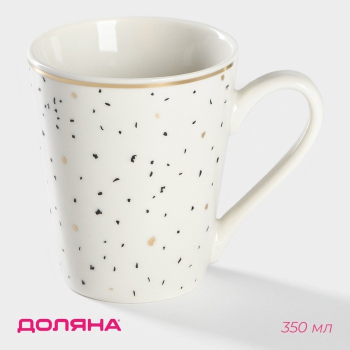 Кружка фарфоровая Доляна «Шоколадная крошка», 350 мл, цвет белый Кружка фарфоровая Доляна «Шоколадная крошка», 350 мл, цвет белый