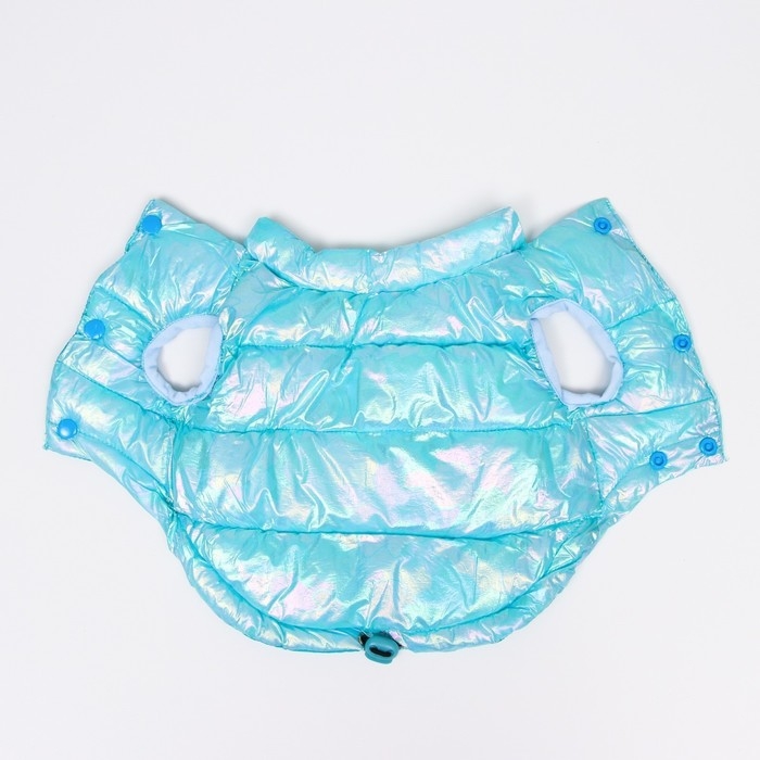 Куртка для собак двухсторонняя с утяжкой,  размер 8 (ДС 23 см, ОГ 30, ОШ22 см), голубая Куртка для собак двухсторонняя с утяжкой,  размер 8 (ДС 23 см, ОГ 30, ОШ22 см), голубая