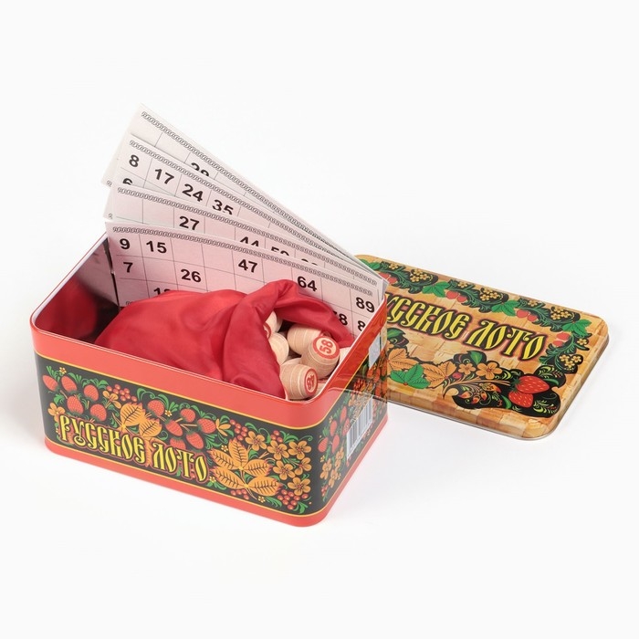 Русское лото деревянное, подарочное, игра настольная, 24 карточки, 22 х 8 см Русское лото деревянное, подарочное, игра настольная, 24 карточки, 22 х 8 см