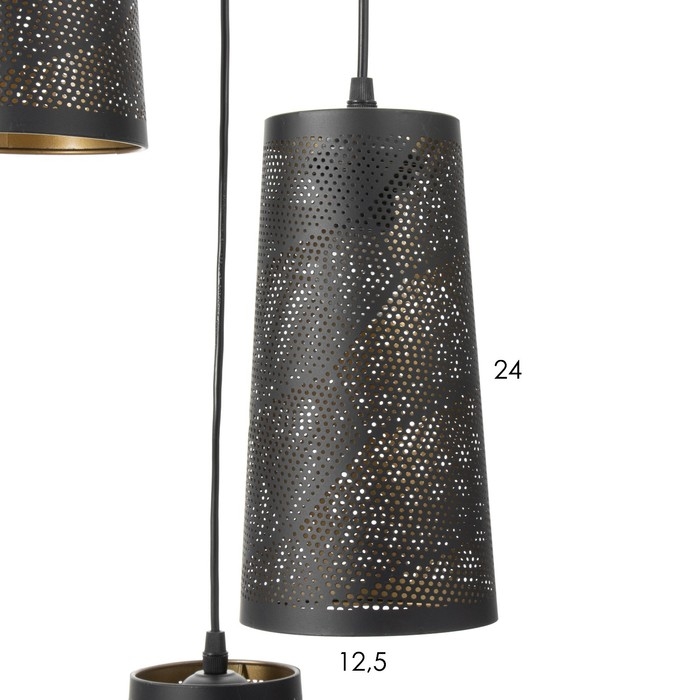 Светильник BayerLux Светильник BayerLux "Плаза" 3хЕ27 40Вт черный золото 30х30х24-90см