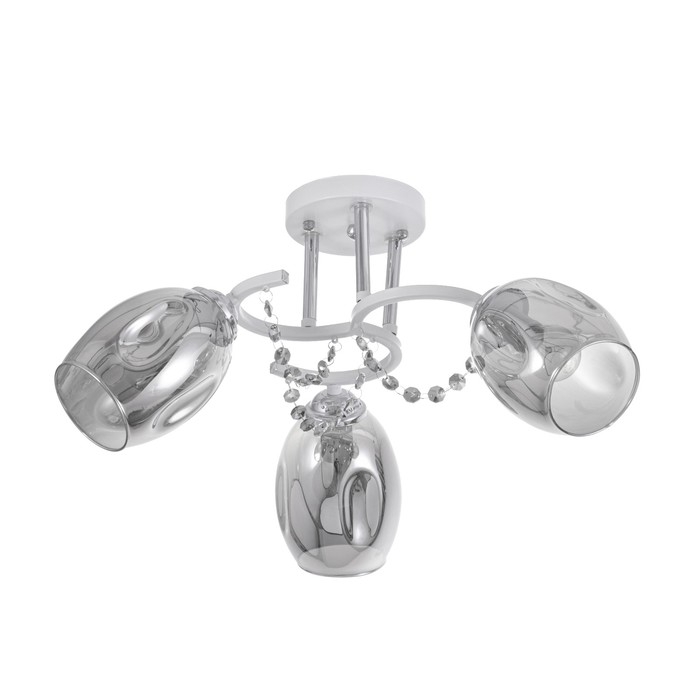 Люстра Люстра "Айлин" 3х60вт Е14 Белый,хром 55х55х20см
