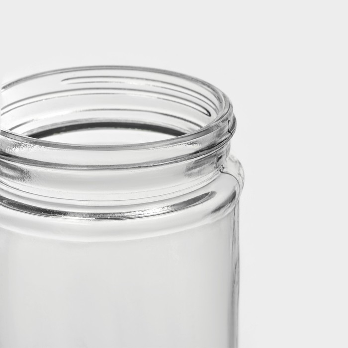 Банка стеклянная для хранения сыпучих продуктов Доляна «Премиум», 700 мл, 20×8 см, с металлической крышкой