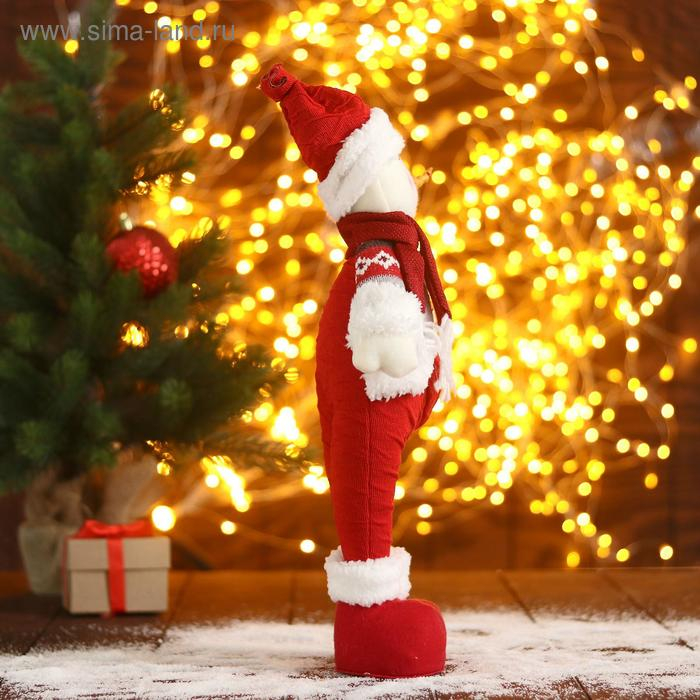 Мягкая игрушка Мягкая игрушка "Снеговик-пузатик" 12х40 см, бело-красный