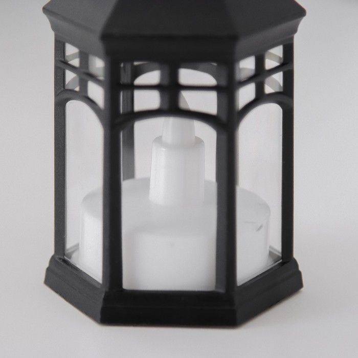 Ночник "Фонарь малый" LED от батареек 3хLR44 черный 6х6х14 см