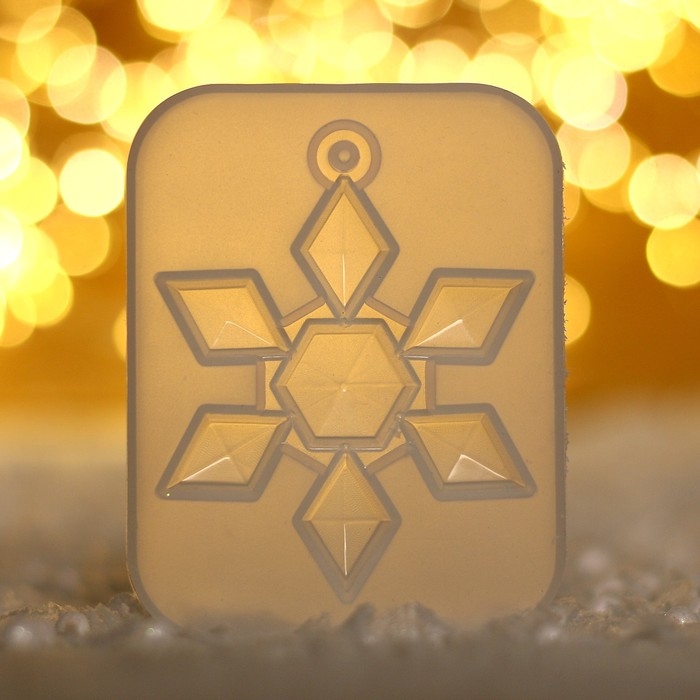 Форма силиконовая универсальная, подвеска «Снежинка-кристалл» Форма силиконовая универсальная, подвеска «Снежинка-кристалл»