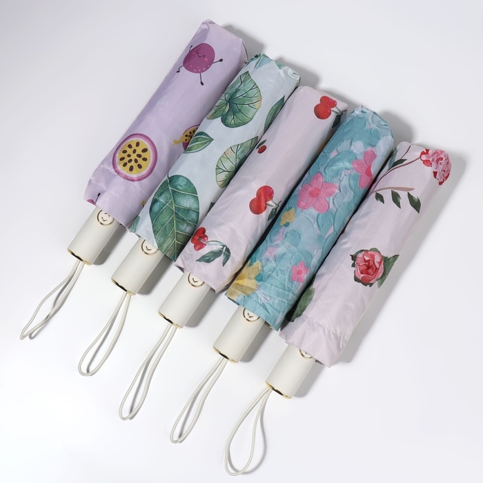 Зонт автоматический «Природа», эпонж, 3 сложения, 8 спиц, R = 48/55 см, D = 110 см, цвет МИКС Зонт автоматический «Природа», эпонж, 3 сложения, 8 спиц, R = 48/55 см, D = 110 см, цвет МИКС