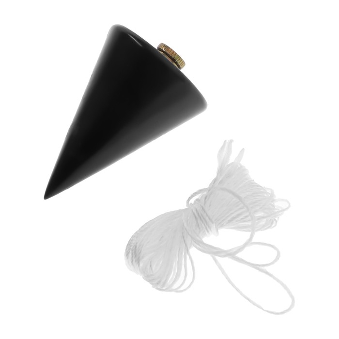 Отвес конусный ТУНДРА, шнур 5 метров, 200 г Отвес конусный ТУНДРА, шнур 5 метров, 200 г