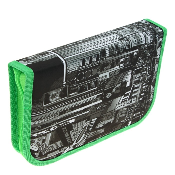 Пенал 1 секция, 130 х 210 х 40 мм, 2 откидные планки, тканевый, Calligrata TOP, Content Пенал 1 секция, 130 х 210 х 40 мм, 2 откидные планки, тканевый, Calligrata TOP, Content "Дино"