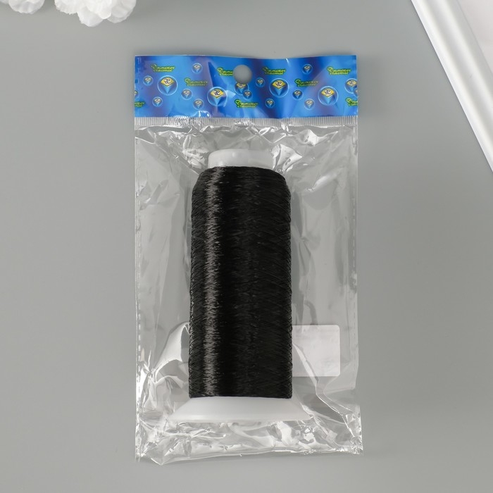 Мононить для творчества d 0.13 мм, 7000 м, цв. черный Мононить для творчества d 0.13 мм, 7000 м, цв. черный