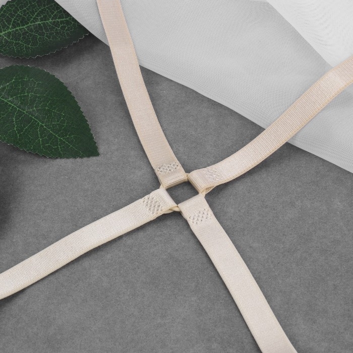 Бретели текстильные, крестообразные, 1 см, цвет бежевый Бретели текстильные, крестообразные, 1 см, цвет бежевый