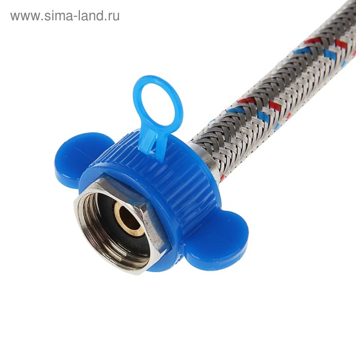 Подводка гибкая AquaKratos, гайка-штуцер, 150 см, нерж.сталь, с ключом для монтажа Подводка гибкая AquaKratos, гайка-штуцер, 150 см, нерж.сталь, с ключом для монтажа