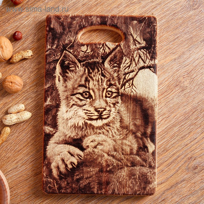 Доска из массива кедра «Рысь», прямоугольная, 18 × 28 см Доска из массива кедра «Рысь», прямоугольная, 18 × 28 см