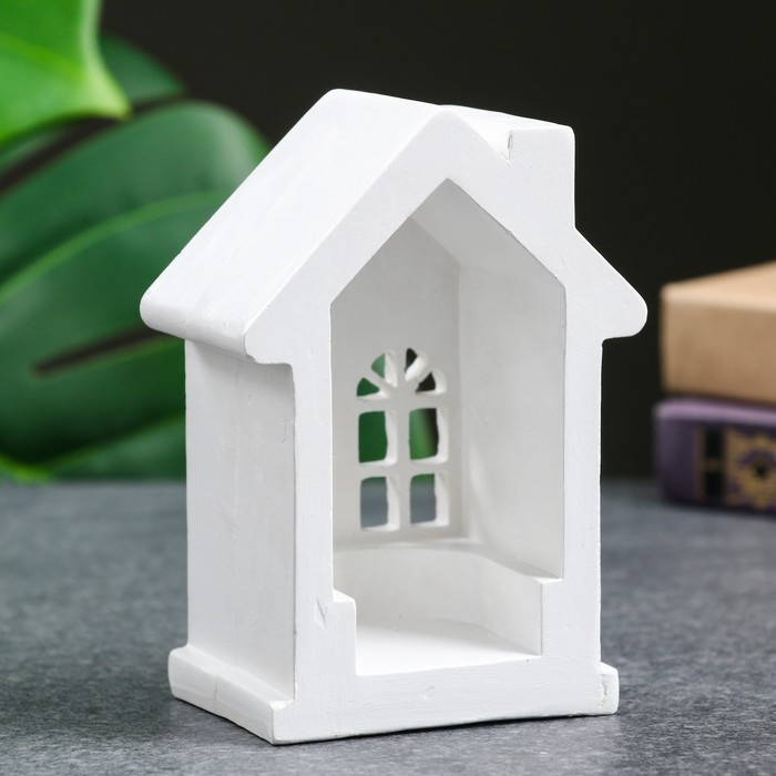 Подсвечник  Подсвечник "Домик" белый, 12х8,5х6см