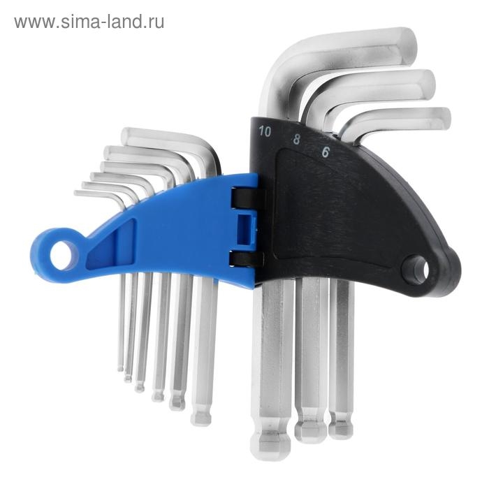 Набор ключей шестигранных ТУНДРА, с шаром, CrV, 1.5 - 10 мм, 9 шт. Набор ключей шестигранных ТУНДРА, с шаром, CrV, 1.5 - 10 мм, 9 шт.