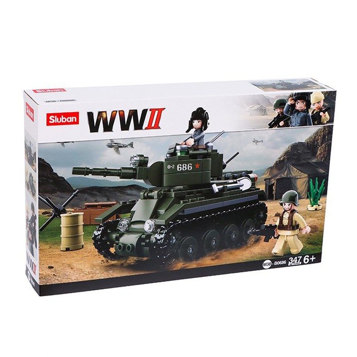 Конструктор Армия ВОВ «Боевой танк БТ-2», 347 деталей Конструктор Армия ВОВ «Боевой танк БТ-2», 347 деталей