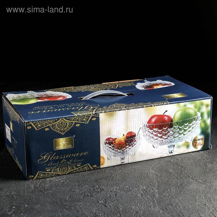 Набор стеклянных салатников «Облака», 7 предметов: 1 шт 18×9 см, 6 шт 10×6 см Набор стеклянных салатников «Облака», 7 предметов: 1 шт 18×9 см, 6 шт 10×6 см