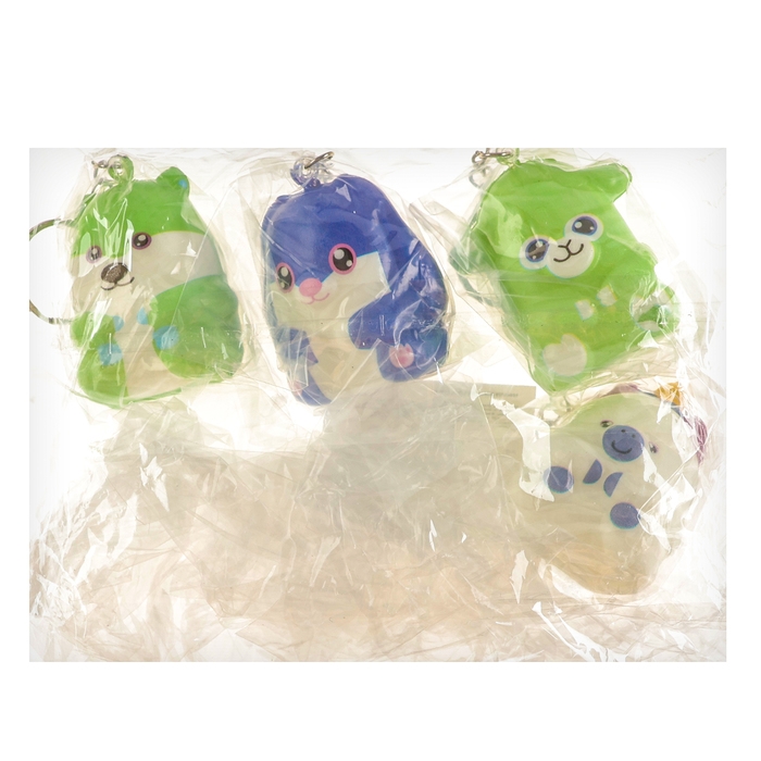 Мялка-сквиш «Зверята», на брелоке, цвет МИКС Мялка-сквиш «Зверята», на брелоке, цвет МИКС