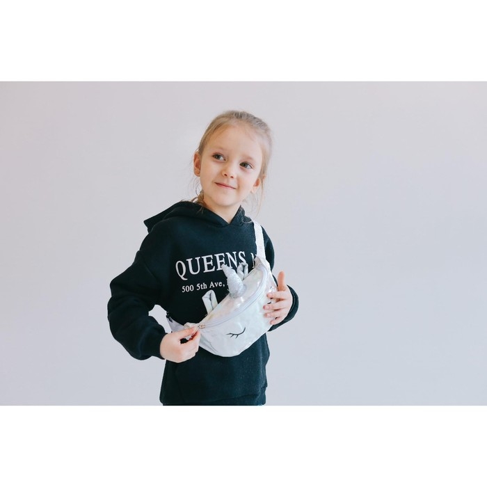 Сумка детская поясная Magiс unicorn на молнии, цвет белый Сумка детская поясная Magiс unicorn на молнии, цвет белый