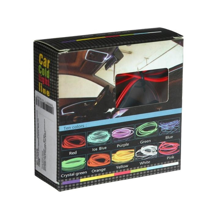 Неоновая нить для подсветки салона, белая, 1 м Неоновая нить для подсветки салона, белая, 1 м