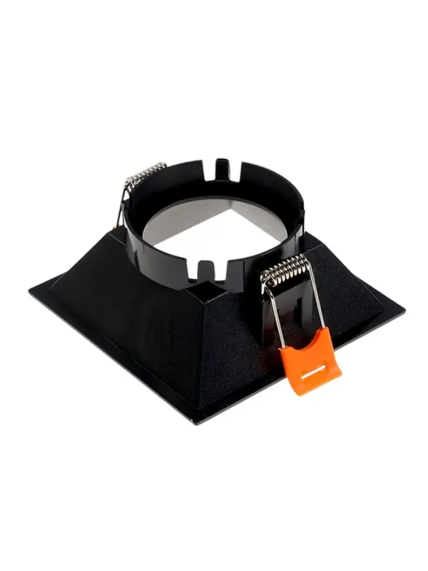 Светильник встраиваемый под лампу MR-16, квадратный, пластиковый, чёрный