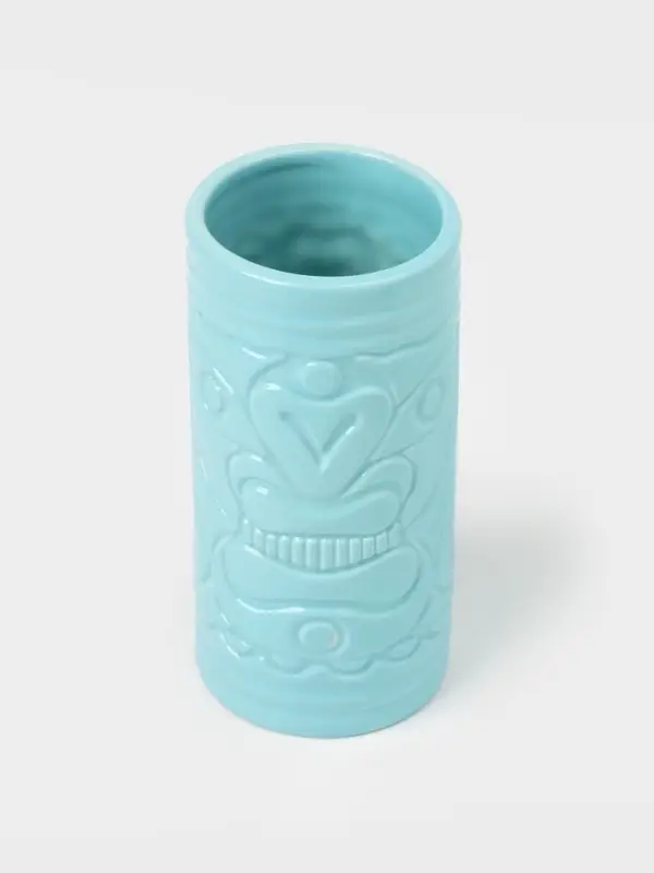 Стакан для коктейлей &laquo;Тики остров&raquo;, 400 мл, d=7 см, h=14.5 см, керамика, голубой