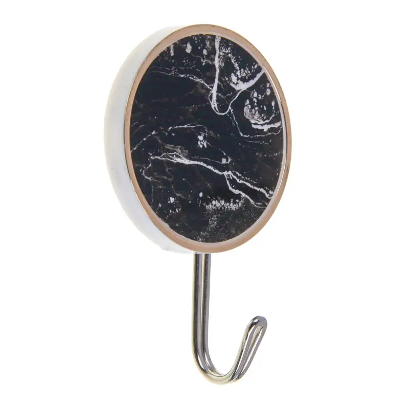 Крючки самоклеящиеся тм VETTA Черный мрамор, пластик, металл, 2шт