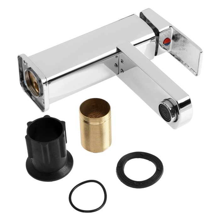 Смеситель для раковины ZEIN Z3714, однорычажный, длина излива 12 см, пластик, хром Смеситель для раковины ZEIN Z3714, однорычажный, длина излива 12 см, пластик, хром