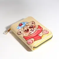 Кошелёк на молнии &laquo;Кот&raquo;, маленький, детский, жёлтый