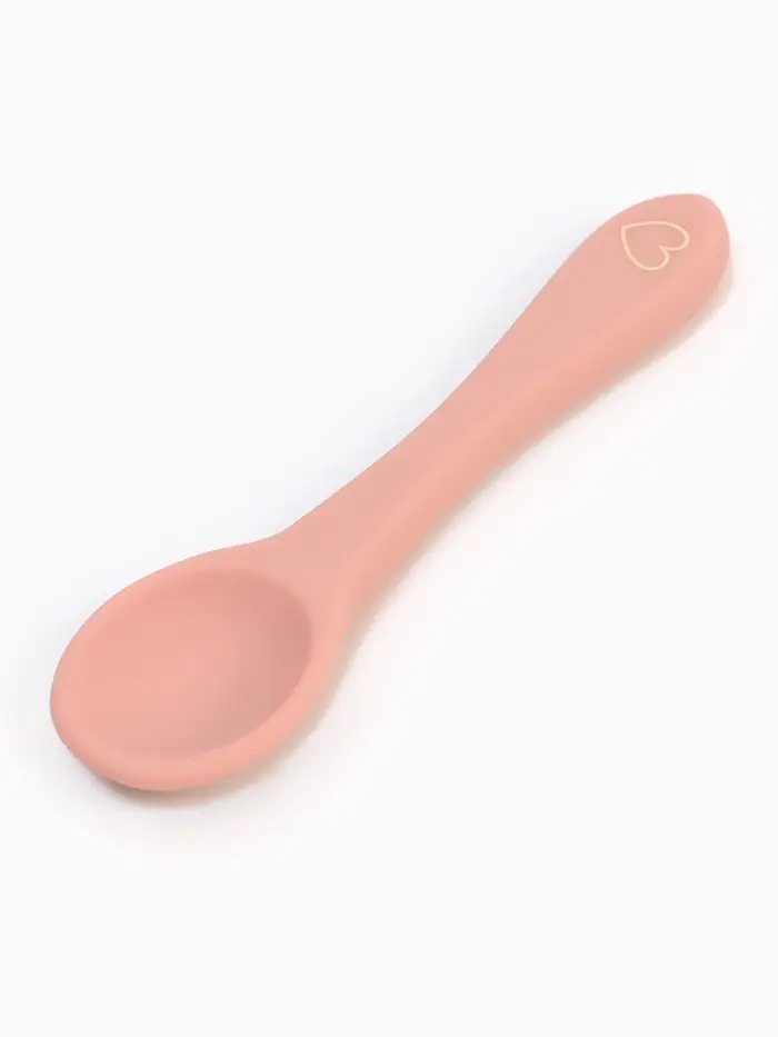 Тарелка детская на присоске и ложка, розовый, Mum&Baby Тарелка детская на присоске и ложка, розовый, Mum&Baby