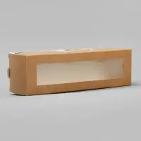 Коробка для макарун, кондитерская упаковка «С любовью крафт» 18 х 5.5 х 5.5 см