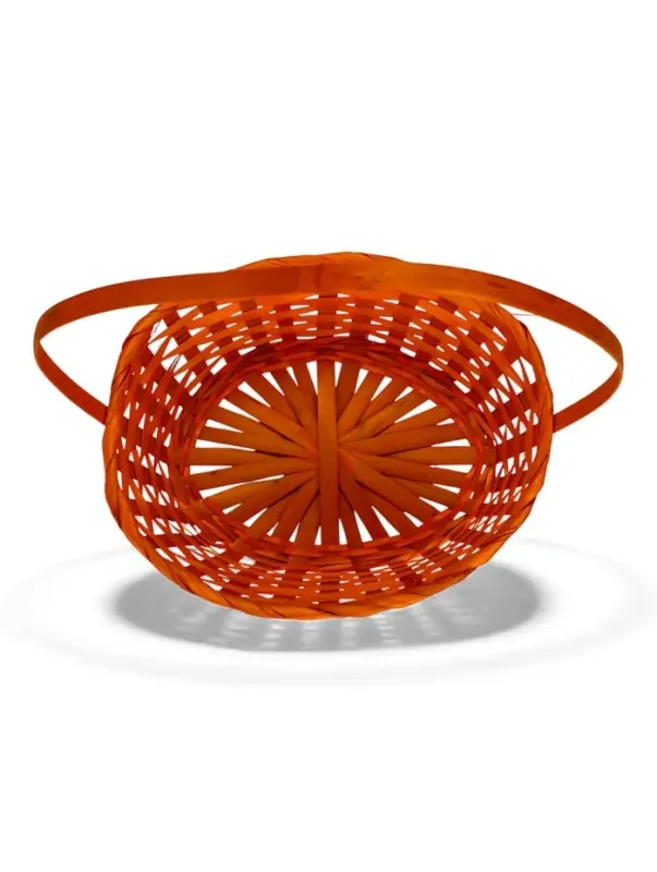 Набор корзин 3 шт 22х18x10 24х19x10 27х21x10 см ручка h=24/26/28 см оранжевый