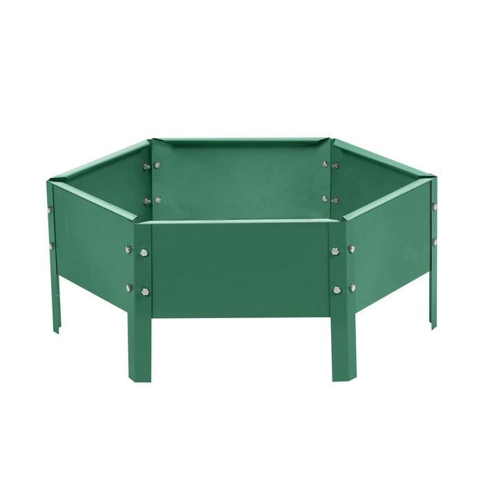 Клумба оцинкованная, d = 60 см, h = 15 см, зелёная, Greengo Клумба оцинкованная, d = 60 см, h = 15 см, зелёная, Greengo