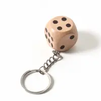 Брелок дерево "Игральный кубик" 2,5х2,5х2,5 см