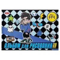 Альбом для рисования &laquo;Влад А4&raquo; А4, 20 листов, плотность листов 100 г/м&sup2;, обложка из мелованного картона, МИКС
