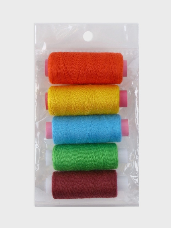 Набор ниток 5шт 40S/2 200м 100% полиэстер Яркий Набор ниток 5шт 40S/2 200м 100% полиэстер Яркий