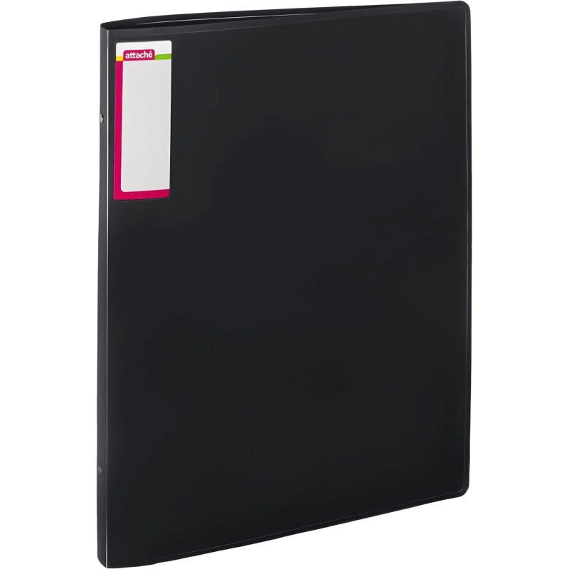 Папка на 4-х кольцах пласт. 25мм вертик. А3 ATTACHE, черный