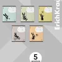 Тетрадь 24 листа в клетку ErichKrause Funny Bunny, МИКС