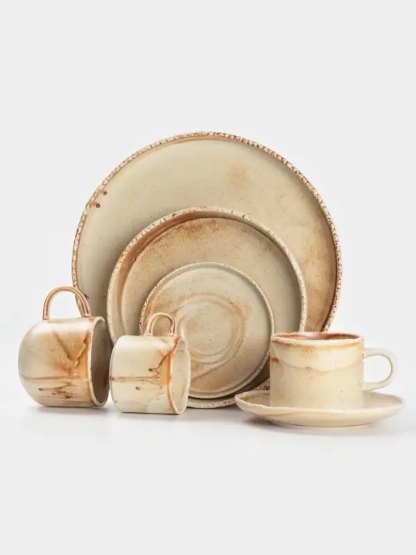 Салатник Magistro Organic brown, овальный, 800 мл, 20.5&times;16.5&times;5.5 см, фарфор, бежевый