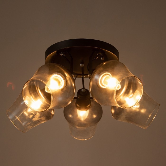 Люстра Люстра "Илария" 5xЕ27 40Вт черный 35х35х20 см BayerLux