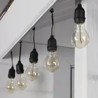 Гирлянда &laquo;Ретро белт-лайт&raquo; 10 м, IP54, УМС, тёмная нить, шаг 50 см, Е27 (без ламп), 220 В