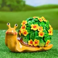 Садовая фигура из полистоуна &laquo;Улитка резная&raquo;, 20&times;11&times;12 см